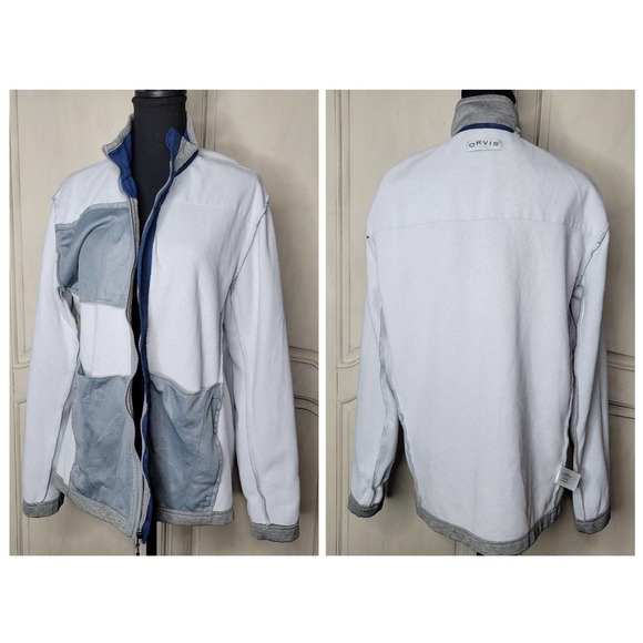 ORVIS Mens Bonded Mesh Full Zip Fleece Windbreaker Jacket✨️L - Picture 10 of 13